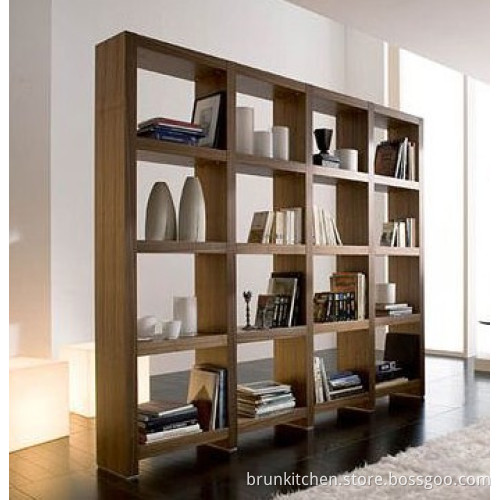 Solid Wood Open Shelf Showcase (Br p-1198)
